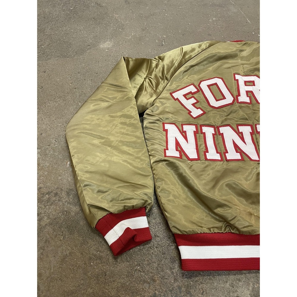 Vintage San Francisco 49ers Jacket Mens Medium Gold NFL Football Chalk Line - Picture 13 of 16